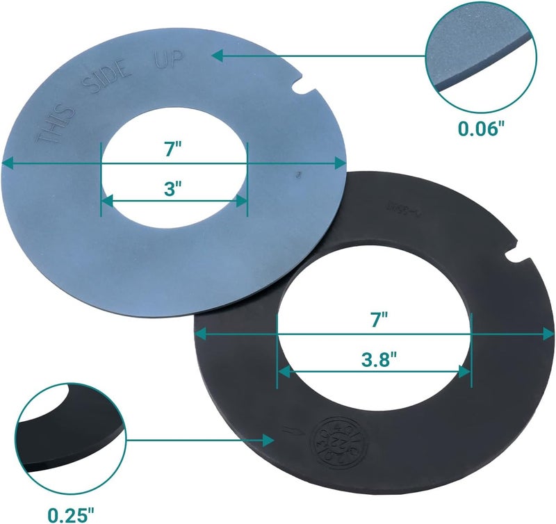 Kylazer 385311462 rv Toilet Rubber Bowl Seal kit Replace ，Suitable for VacuFlush and Sealand Models of Pedestal Toilets - Image 2